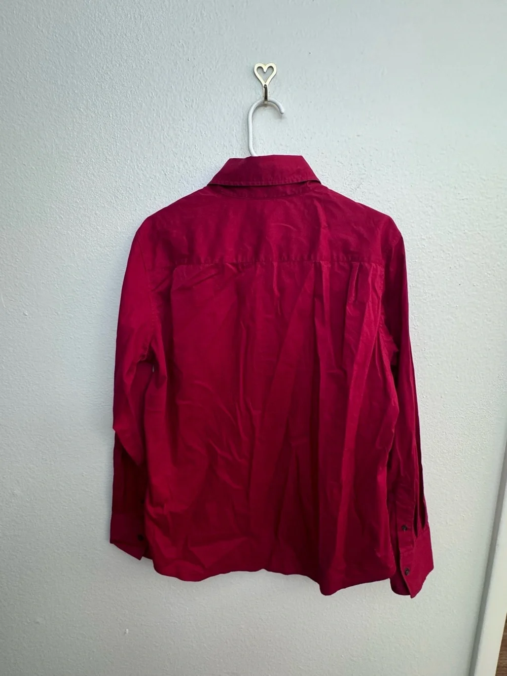 EUC Vintage J. Crew Deep Red Button-Down Shirt - Size 14